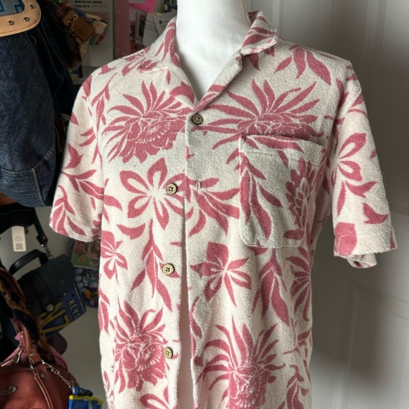 Faherty Cabana Terry Button Up Small - Picture 3 of 7